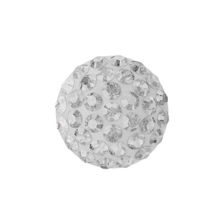 Swarovski Flatback 86 601 Cabochon Pave 12mm Crystal/White 12pcs image