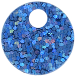 Sequins Hologram 20mm 4mm Hole Round BLUE image