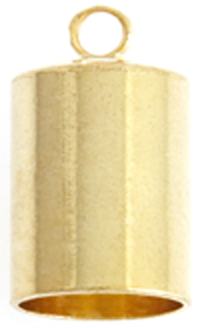 NECKLACE CAP W/BAIL 7mm GOLD image