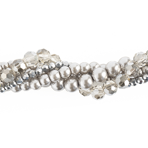 Crystal Lane Twisted Bead Strands Silver Brunia image
