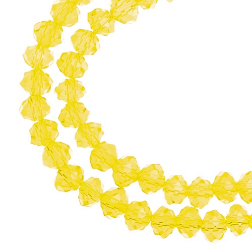 Crystal Lane Rondelle 2 Strand 7in (apx78pcs) 4x6mm Transparent Yellow image