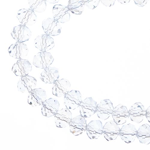 Crystal Lane Rondelle 2 Strand 7in (apx58pcs) 6x8mm Transparent Crystal AB image