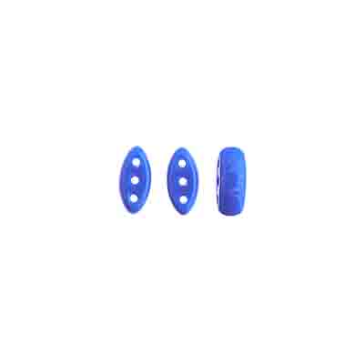 Czech Cali Bead apx 6.5g/40pcs 3-hole Blue image