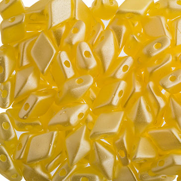 Czech Glass DIAMONDUO 2-Hole 5x8mm Pastel Lemon apx 5.5g image