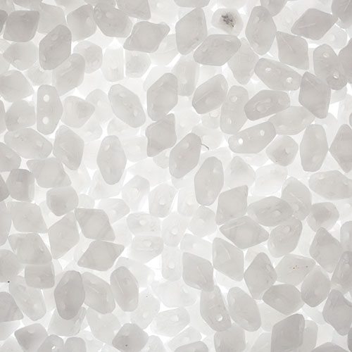 Czech Glass Mini DIAMONDUO 4x6mm apx25g/325pcs White Alabaster image