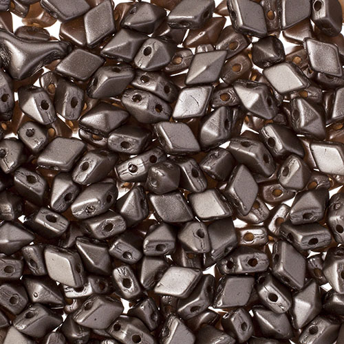 Czech Glass Mini DIAMONDUO 4x6mm apx25g/325pcs Cocoa Airy Pearl image