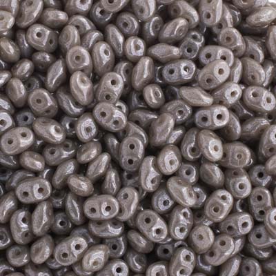 Matubo Czech Superduo 2-Hole 100g Opaque Grey/ White Luster 43020-14400 image