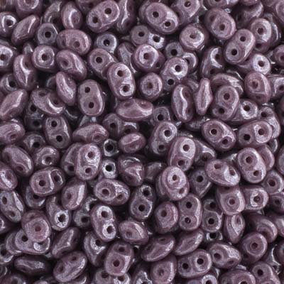 Matubo Czech Superduo 2-Hole 100g Opaque Violet/ White Luster 23020-14400 image
