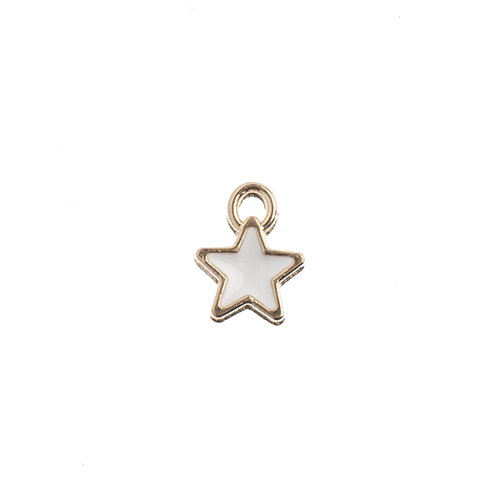 Sweet & Petite Charms 7x9mm Tiny Star White 10pcs image