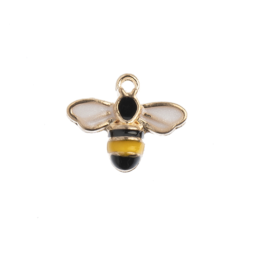 Sweet & Petite Charms 12x15mm Bumble Bee Yellow/Black 8pcs image