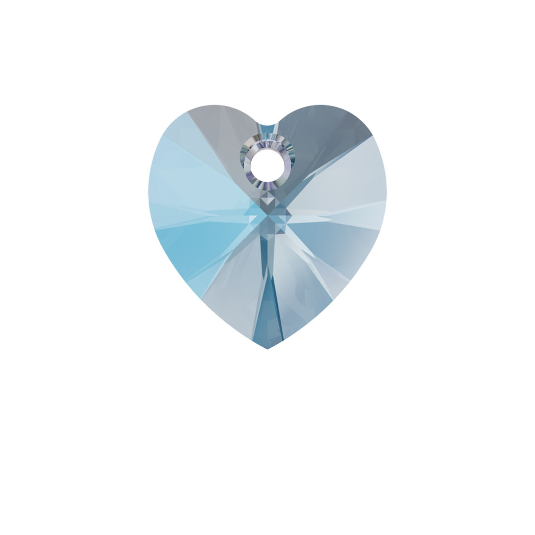Swarovski Pendant 6228 Heart 10.3x10mm Aqua Shimmer 288pcs * image