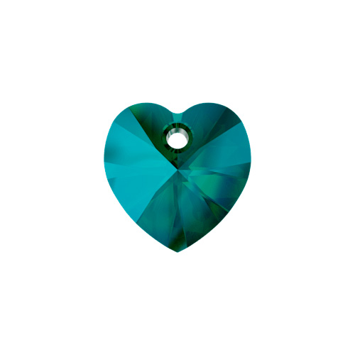 Swarovski Pendant 6228 Heart 10.3x10mm Emerald Shimmer 288pcs * image