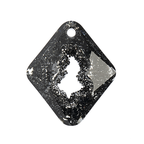 Swarovski Pendant 6926 Rhombus 36mm Crystal Silver Night 1pc image