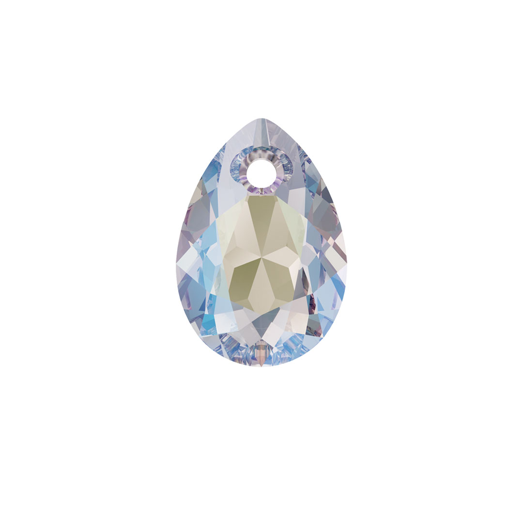Swarovski Pendant 6433 Pear Cut 9mm Crystal Shimmer 6pcs image
