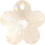 Preciosa Czech Crystal Flower Pendant 14mm 72pcs 433 52 302 Honey image