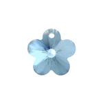 Preciosa Czech Crystal Flower Pendant 14mm 6pcs 433 52 302 Lagoon image