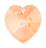 Preciosa Czech Crystal Heart Pendant 14mm 72pcs 433 68 301  Light Orange image