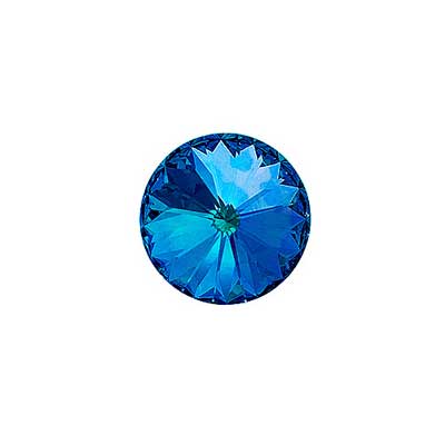 Preciosa Czech Crystal Stone MAXIMA Rivoli 14mm 12pcs 436 11 177 Bermuda Blue image