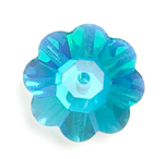 Preciosa Czech Crystal Flower 14mm 6pcs 438 52 301 Blue Zircon AB image