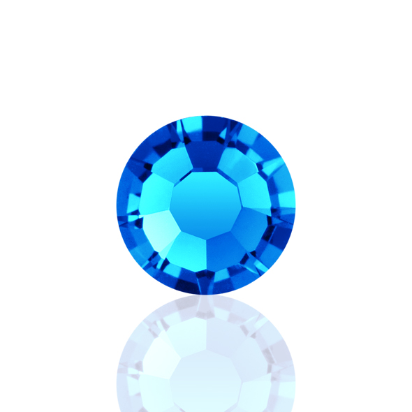 Preciosa MAXIMA Czech Crystal Flat Back Hotfix ss10 1440pcs 438 11 615 Capri Blue image