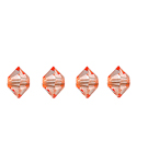 Preciosa Czech Crystal Spacer Bead 4x6mm 576pcs 451 49 301 Light Orange * image