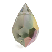 Preciosa Czech Crystal Drop Pendant  12x20mm 6pcs 451 51 681 Black Diamond AB image
