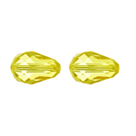 Preciosa Czech Crystal Pear Bead 13.5x9mm 144pcs 451 55 001 Sharp Yellow * image