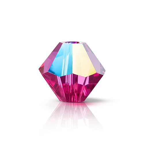 Preciosa Czech Crystal Bead Rondell 3mm 1440pcs 451 69 302 Fuchsia Glitter image