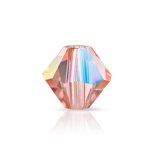Preciosa Czech Crystal Bead Rondell 3mm 1440pcs 451 69 302 Rose Peach AB image