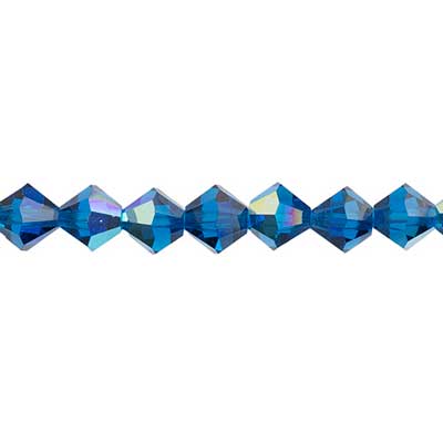 Preciosa Czech Crystal Bead Rondell 4mm 720pcs 451 69 302 Capri Blue image