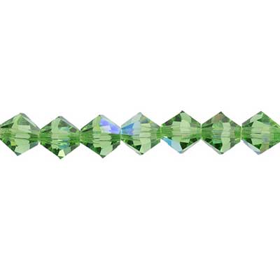 Preciosa Czech Crystal Bead Rondell 4mm 720pcs 451 69 302 Peridot AB image