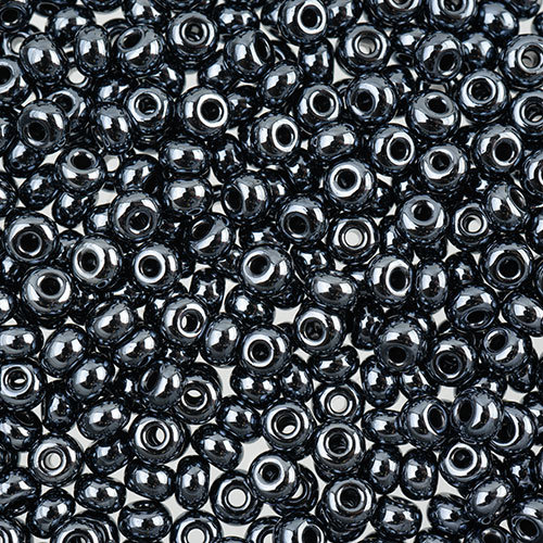 Czech Seed Beads apx 24g Vial 6/0 Gunmetal Black image