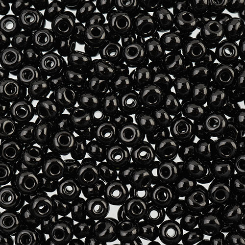 Czech Seed Beads apx 24g Vial 6/0 Black image