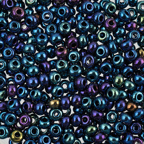 Czech Seed Beads apx 24g Vial 6/0 Blue Iris image