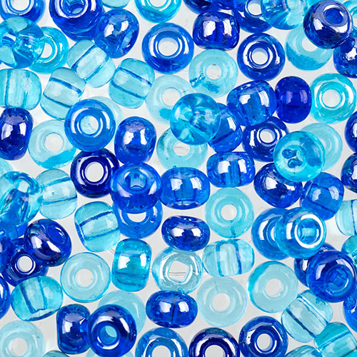 Czech Seed Beads apx 24g Vial 2/0 Diva Blue Mix image