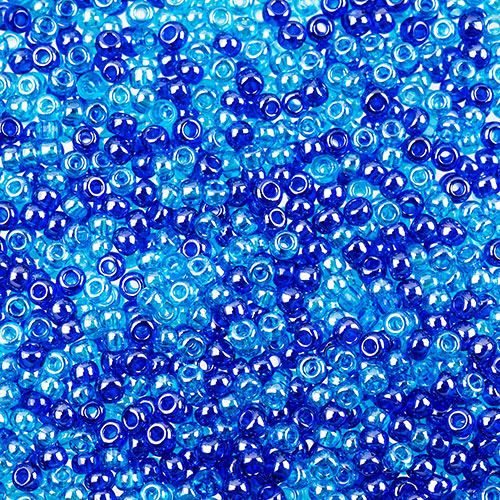 Czech Seed Beads apx 24g Vial 10/0 Cerulean Mix image