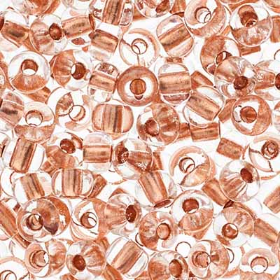 Czech Seed Beads apx 24g Vial 2/0 Crystal/Gold Metallic Line image