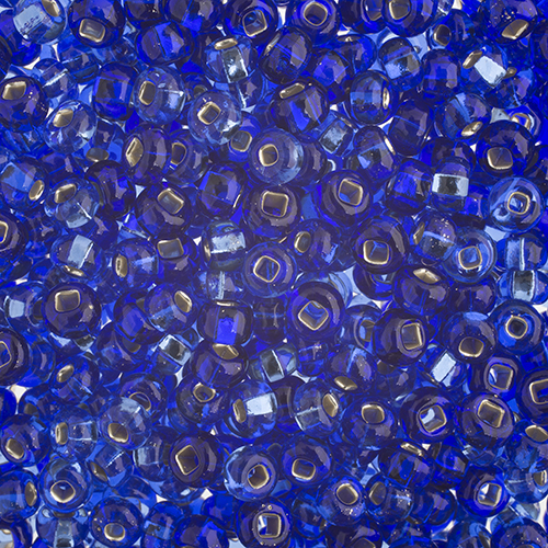 Czech Seed Beads apx 24g Vial 6/0 Sapphire & Diamond Mix image
