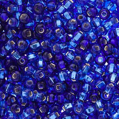 Czech Seed Beads apx 24g Vial 6/0 Sapphire S/L Mix image