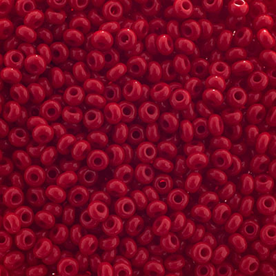 Czech Seed Beads apx 24g Vial 8/0 Opaque Light Red image