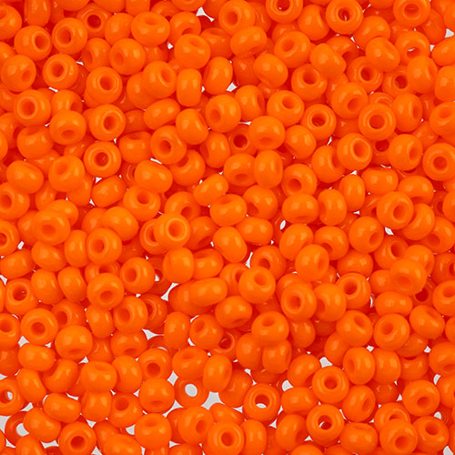 Czech Seed Beads apx 24g Vial 8/0 Opaque Orange image