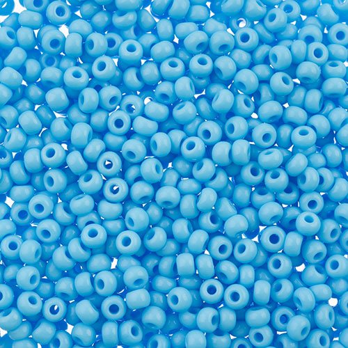Czech Seed Beads apx 24g Vial 8/0 Opaque Light Blue image