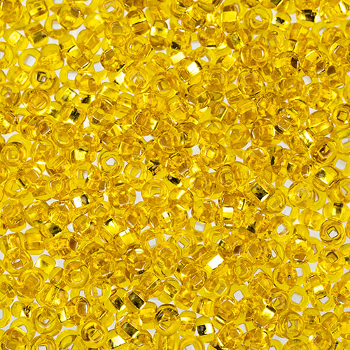 Czech Seed Beads apx 24g Vial 8/0 Transparent Yellow S/L image