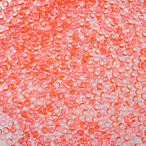 Czech Seed Beads apx 24g Vial 11/0 Transparent Dark Rose Dye image