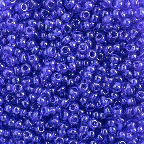 Czech Seed Beads apx 24g Vial 11/0 Transparent Royal Blue image