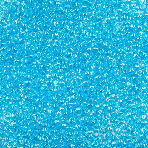 Czech Seed Beads apx 24g Vial 11/0 Transparent Aqua AB image
