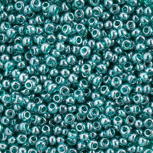 Czech Seed Beads apx 24g Vial 11/0 Transparent Teal Luster image
