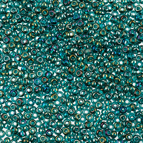 Czech Seed Beads apx 24g Vial 11/0 Transparent Teal AB image