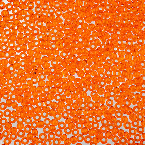 Czech Seed Beads apx 24g Vial 11/0 Transparent Orange image