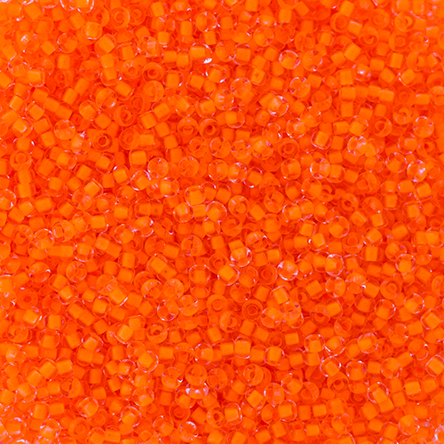 Czech Seed Beads apx 24g Vial 11/0 Crystal C/L Vibrant Orange image